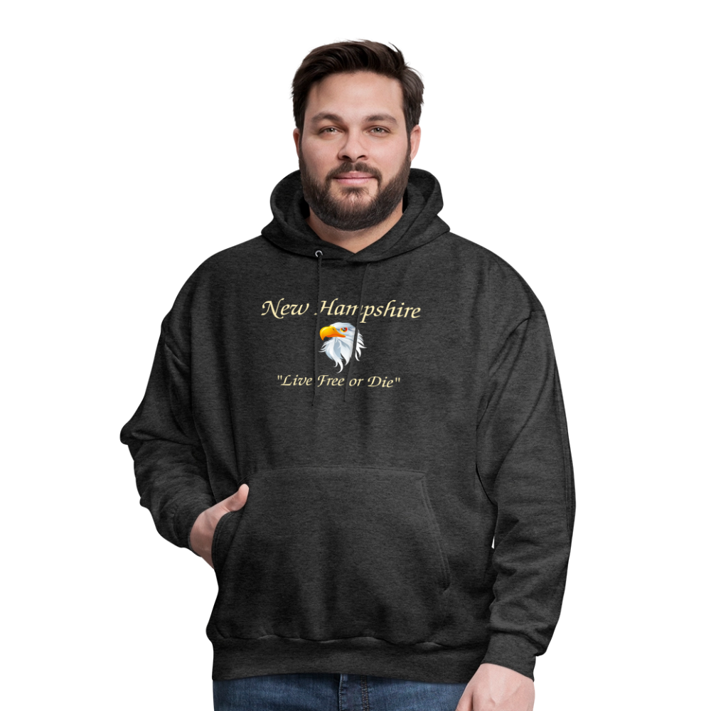 NH Live Free or Die Men's Hoodie - charcoal grey