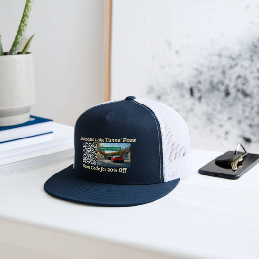 BABOOSIC LAKE TUNNEL PASS Trucker Hat - navy/white