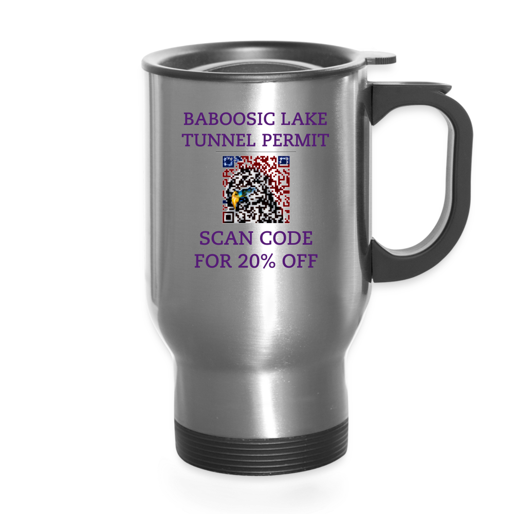 BABOOSIC LAKE TUNNEL PERMIT 20% OFF Travel Mug - silver