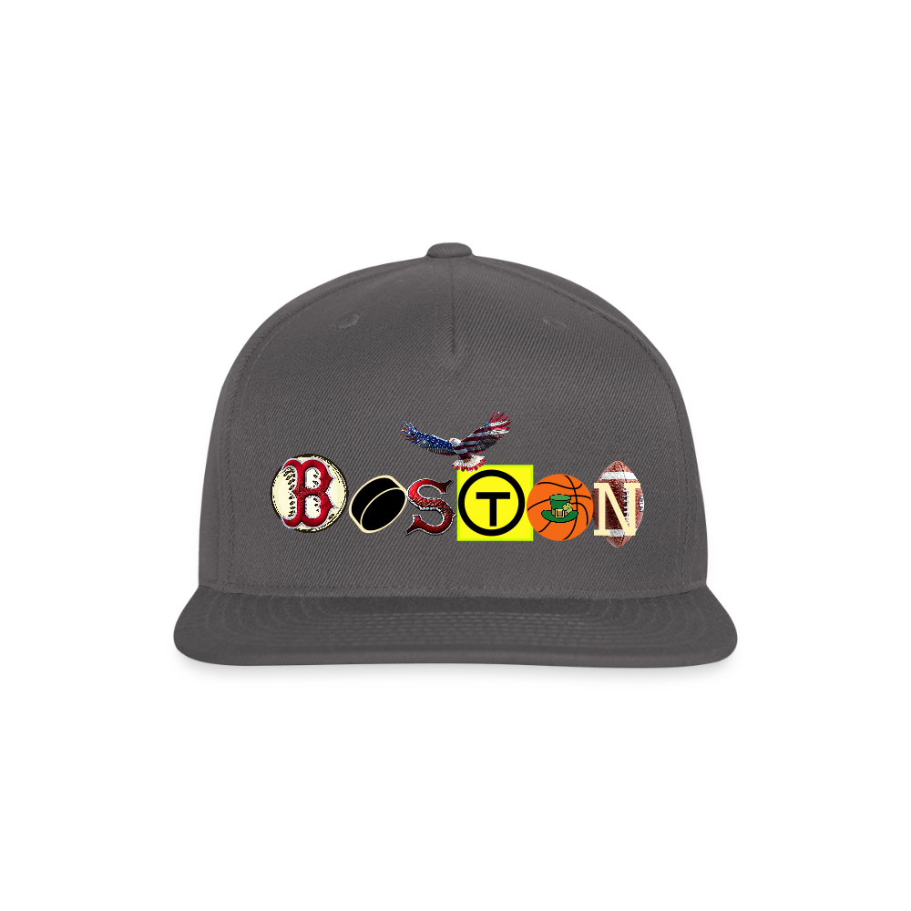 THE BOSTON / EAGLES Authentic Snapback Baseball Cap - dark grey