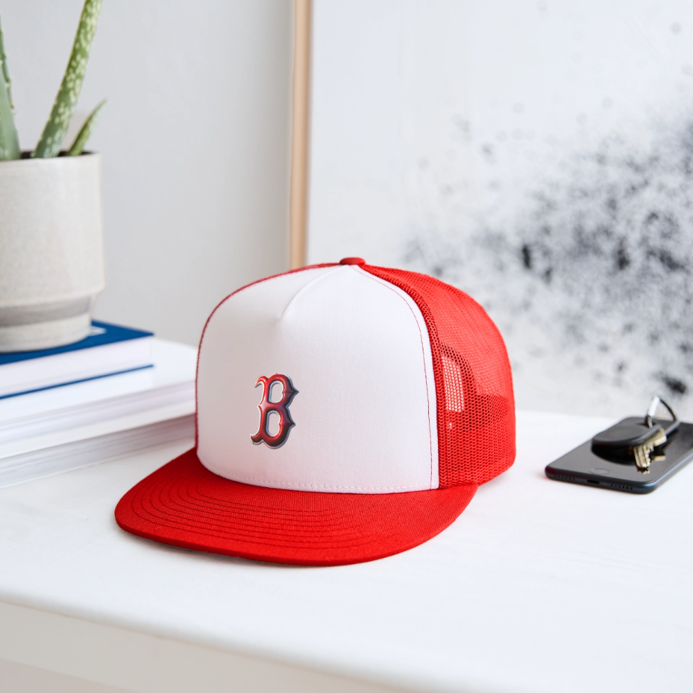 THE BIG B Trucker Hat - white/red