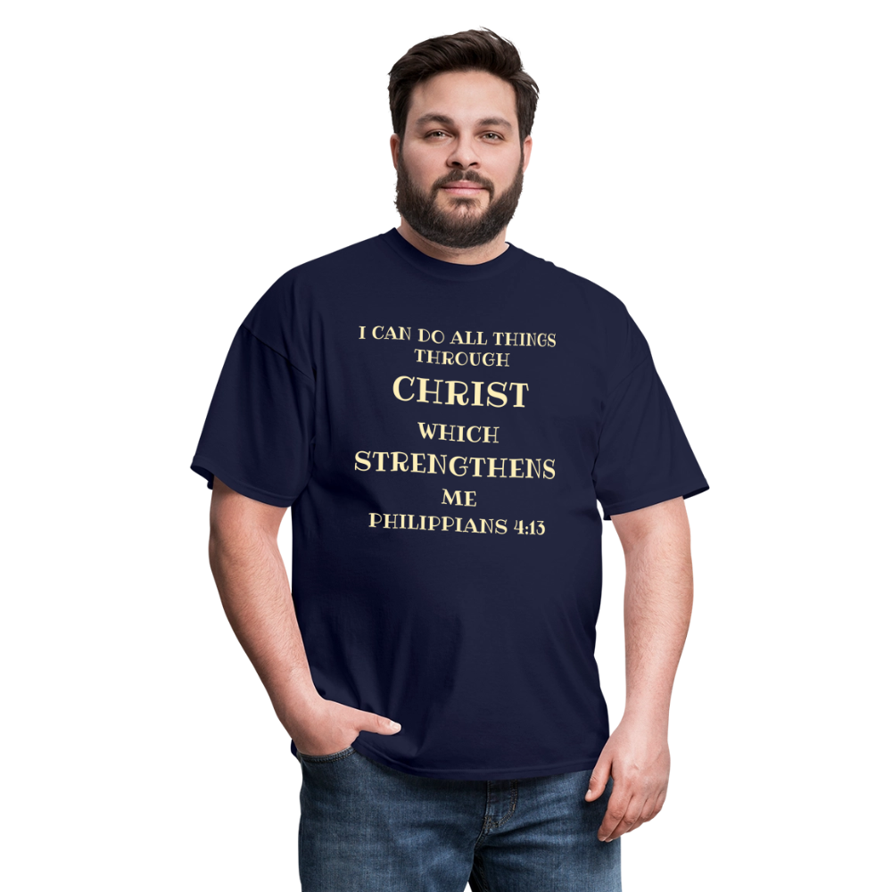Philippians 4:13 Men's Unisex Classic T-Shirt - navy