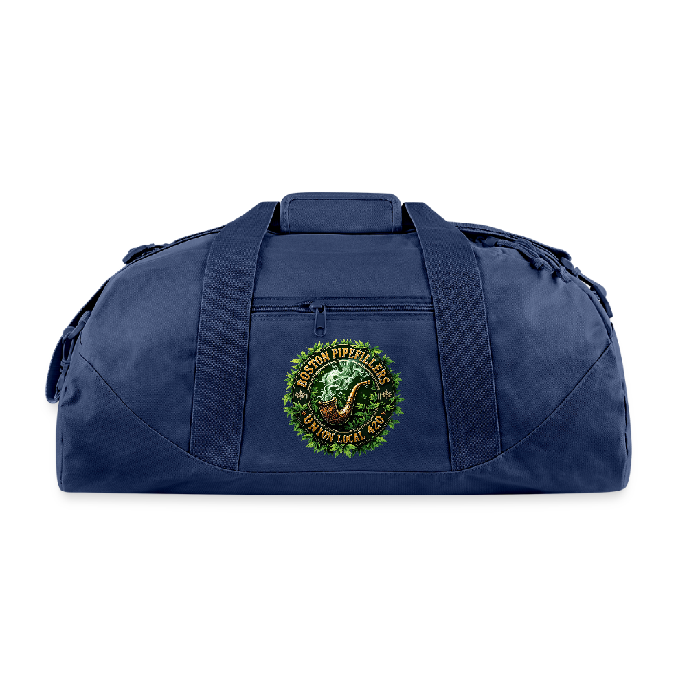 THE ORIGINAL BOSTON PIPEFILLERS UNION LOCAL 420 Recycled Duffel Bag - navy
