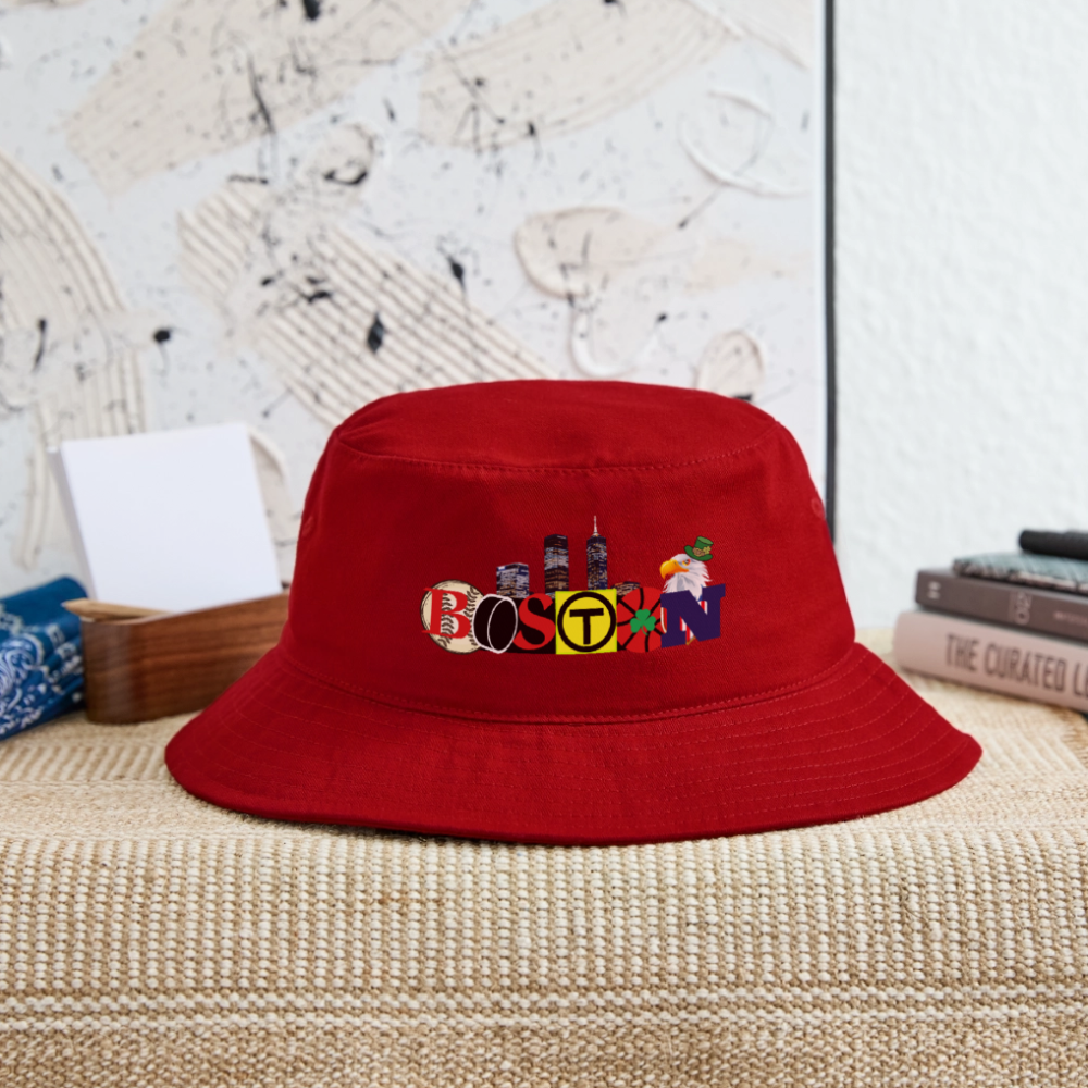 BOSTON SKYLINE Original Bucket Hat - red
