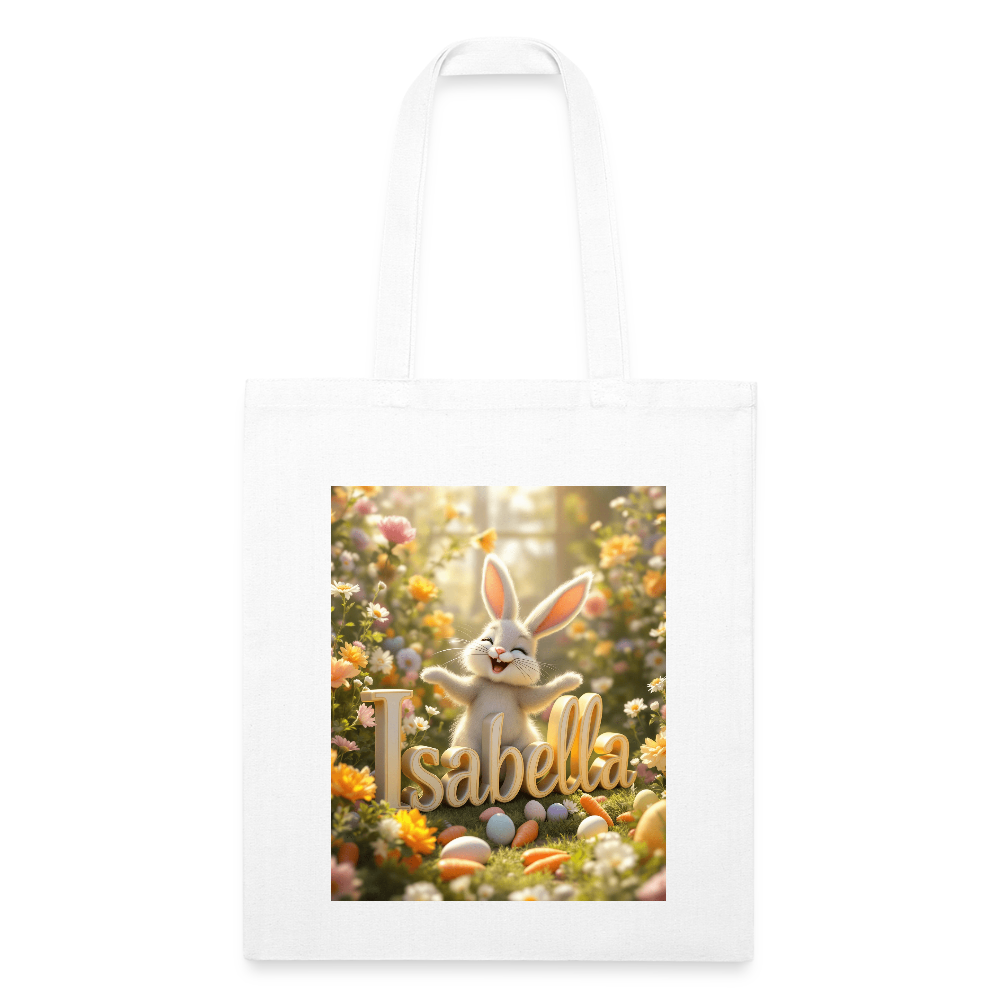 EASTER BUNNY ISABELLA Recycled Tote Bag - white