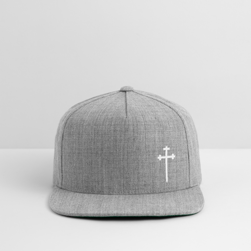 CROSS Snapback Baseball Cap - heather gray