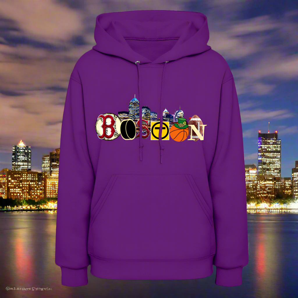 BOSTON SKYLINE Women's Hoodie - purple