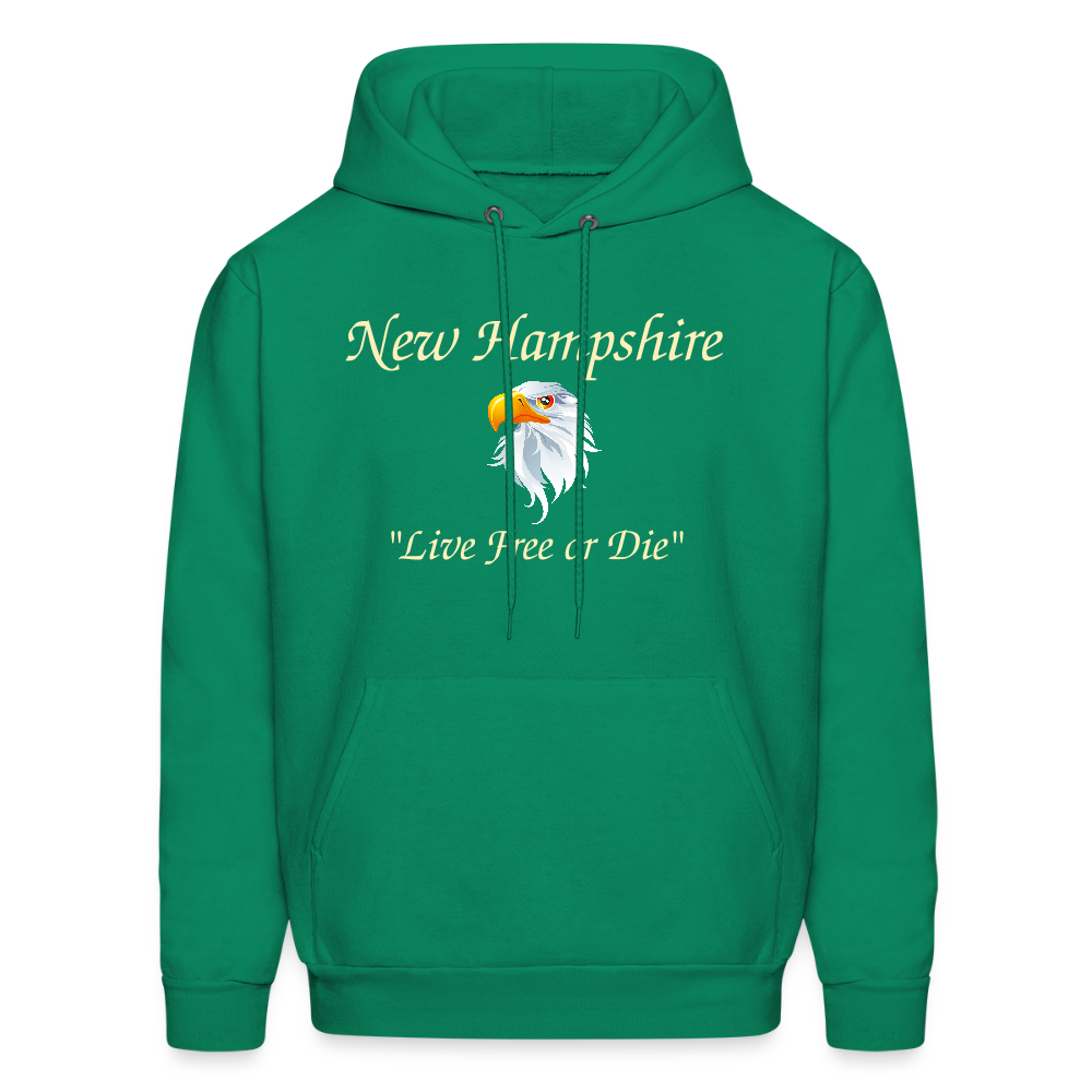 NH Live Free or Die Men's Hoodie - kelly green