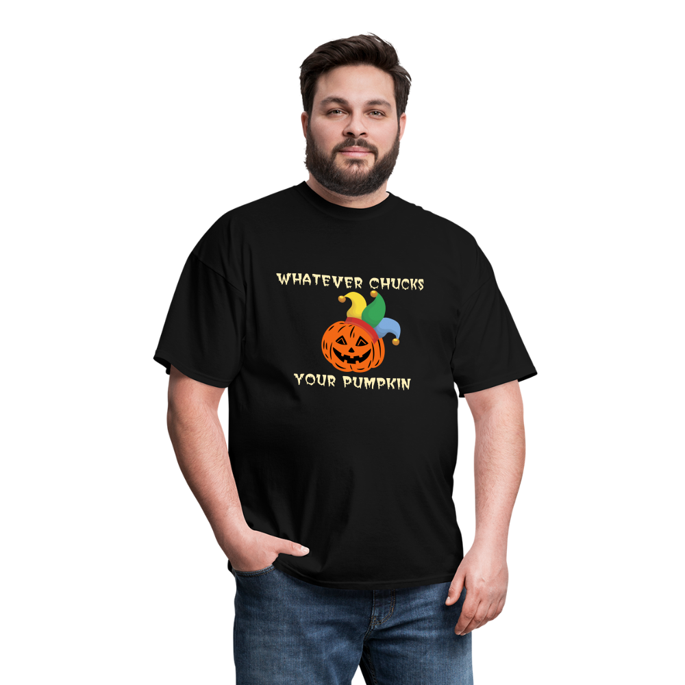 SIE CAPS WHATEVER CHUCKS YOUR PUMPKIN Hanes Unisex T-Shirt - black