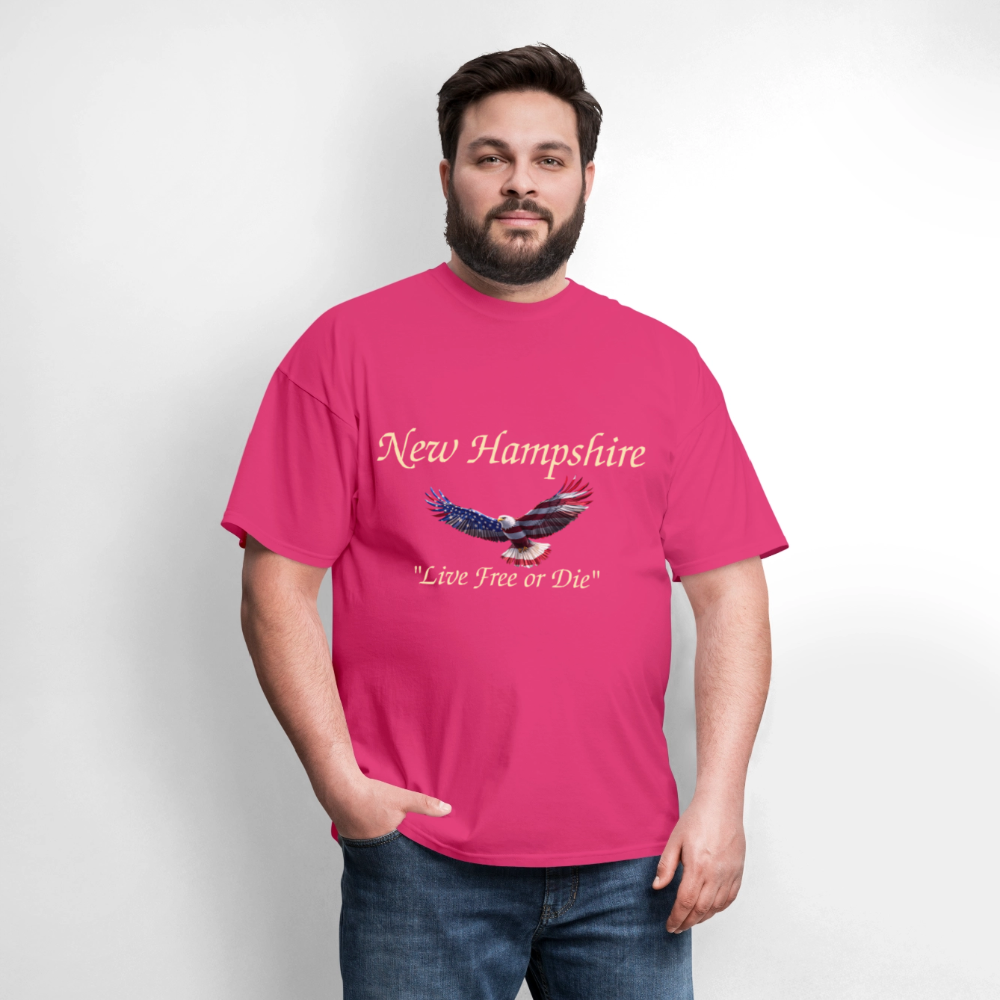 NH Live Free or Die Flying Eagle Unisex Classic T-Shirt - fuchsia