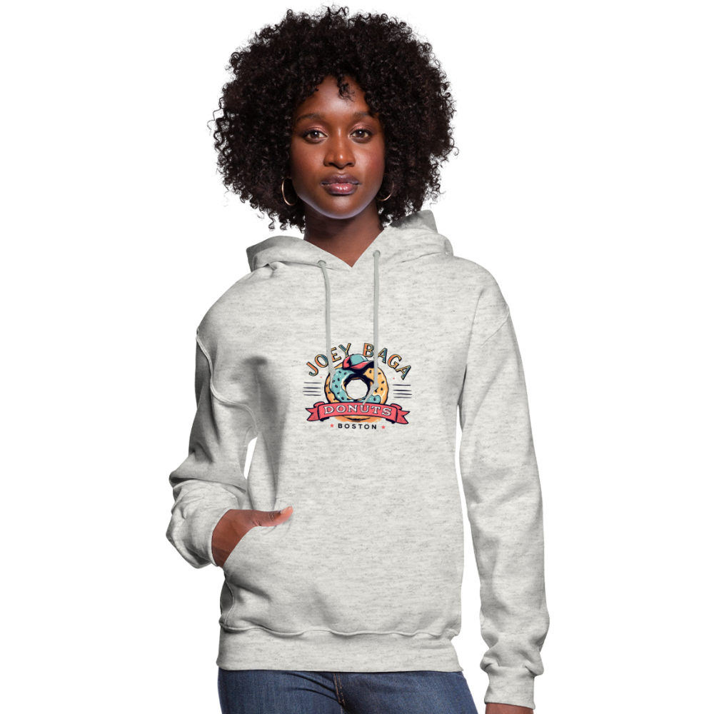 JOEY BAGA DONUTS BOSTON Women's Hoodie - heather oatmeal