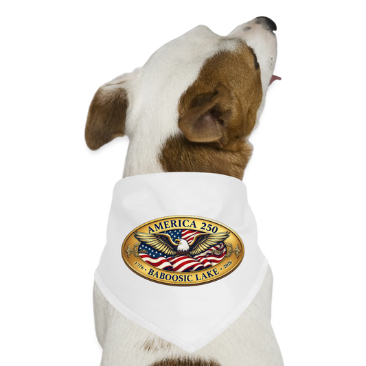 AMERICA 250 BABOOSIC LAKE Dog Bandana - white