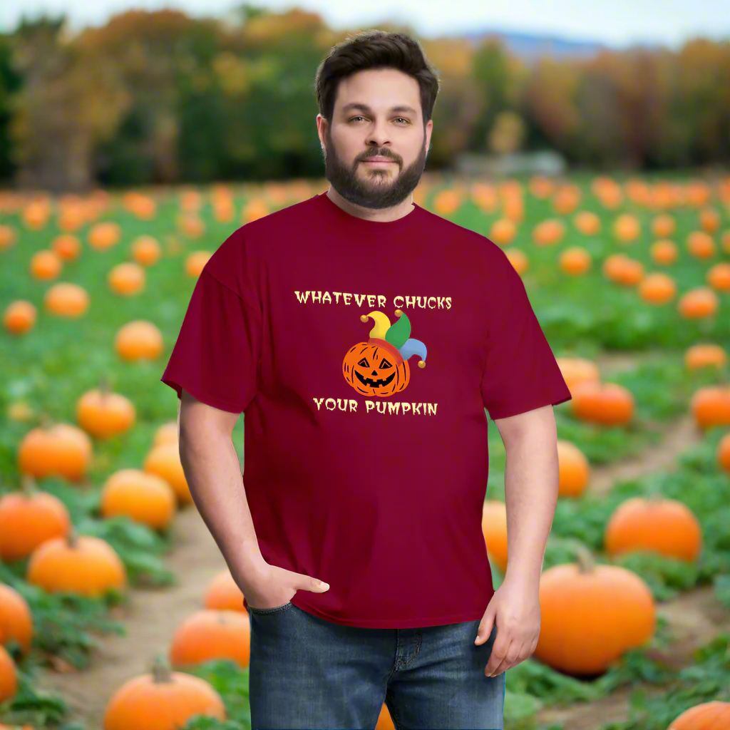 SIE CAPS WHATEVER CHUCKS YOUR PUMPKIN Hanes Unisex T-Shirt - burgundy