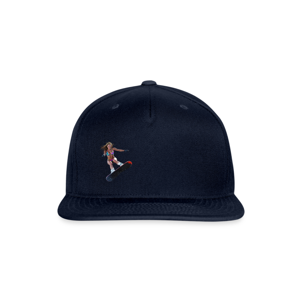 Snow Bunny 1 Authentic Snapback Baseball Cap - navy