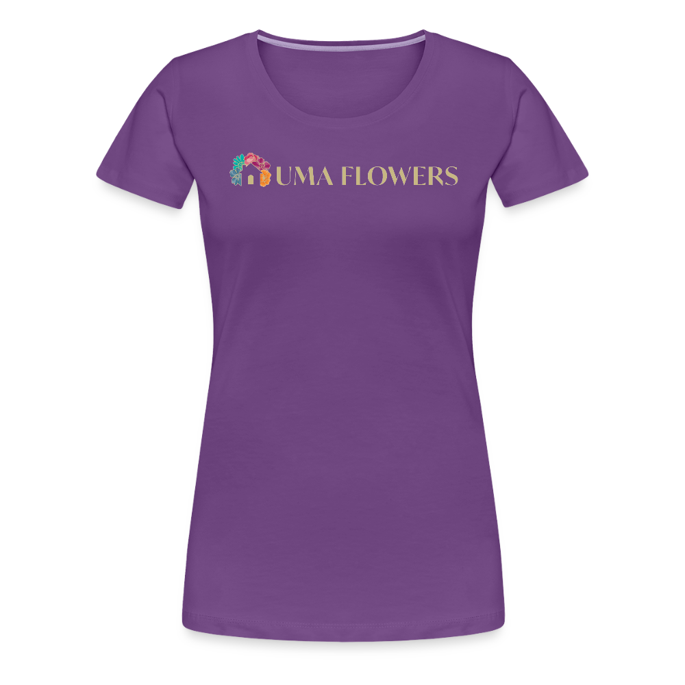 UMA FLOWERS Women’s Premium T-Shirt - purple
