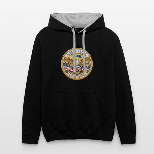 AMERICA 250 Contrast Hoodie - black/heather gray