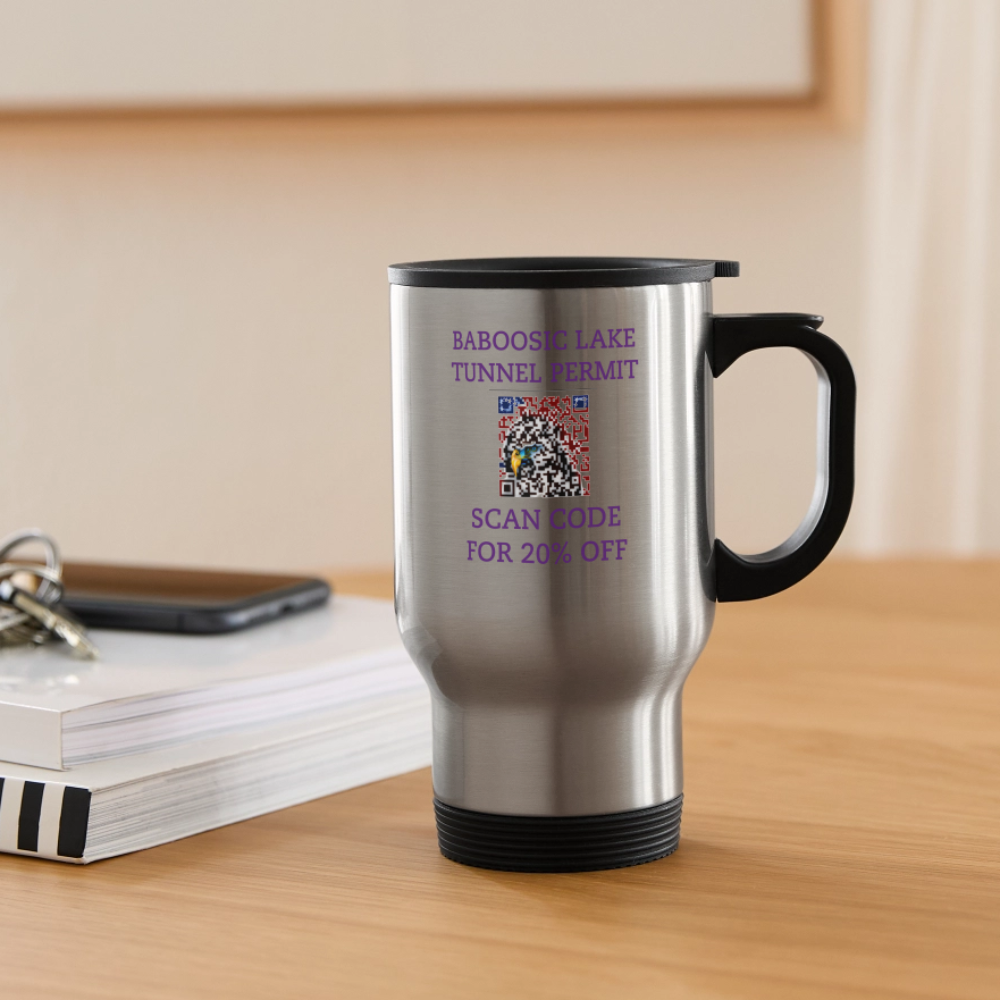 BABOOSIC LAKE TUNNEL PERMIT 20% OFF Travel Mug - silver