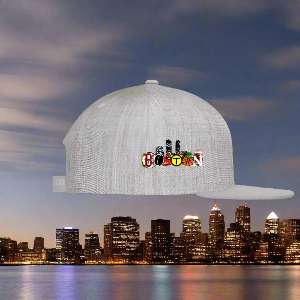 BOSTON SKYLINE JUMPBALL The Original Snapback Baseball Cap - heather gray