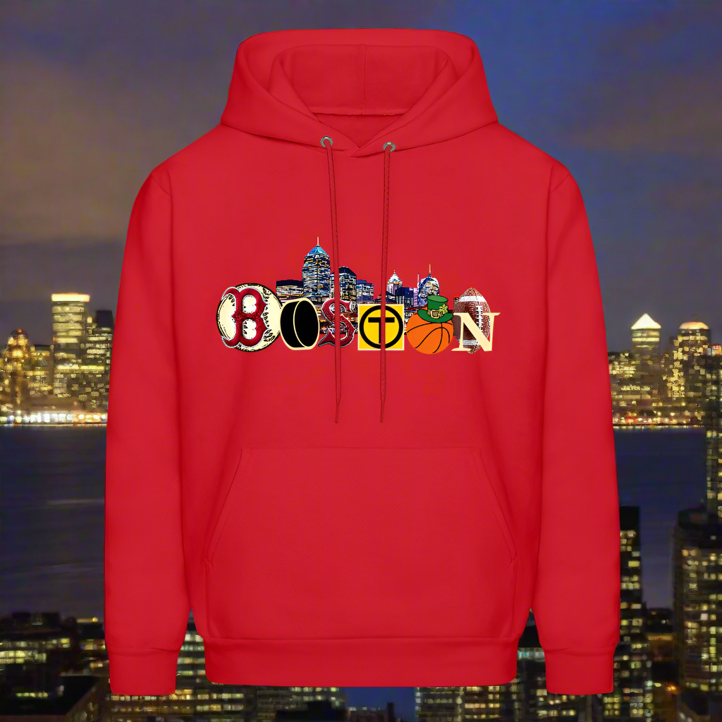 BOSTON SKYLINE Haines Men's Hoodie - red