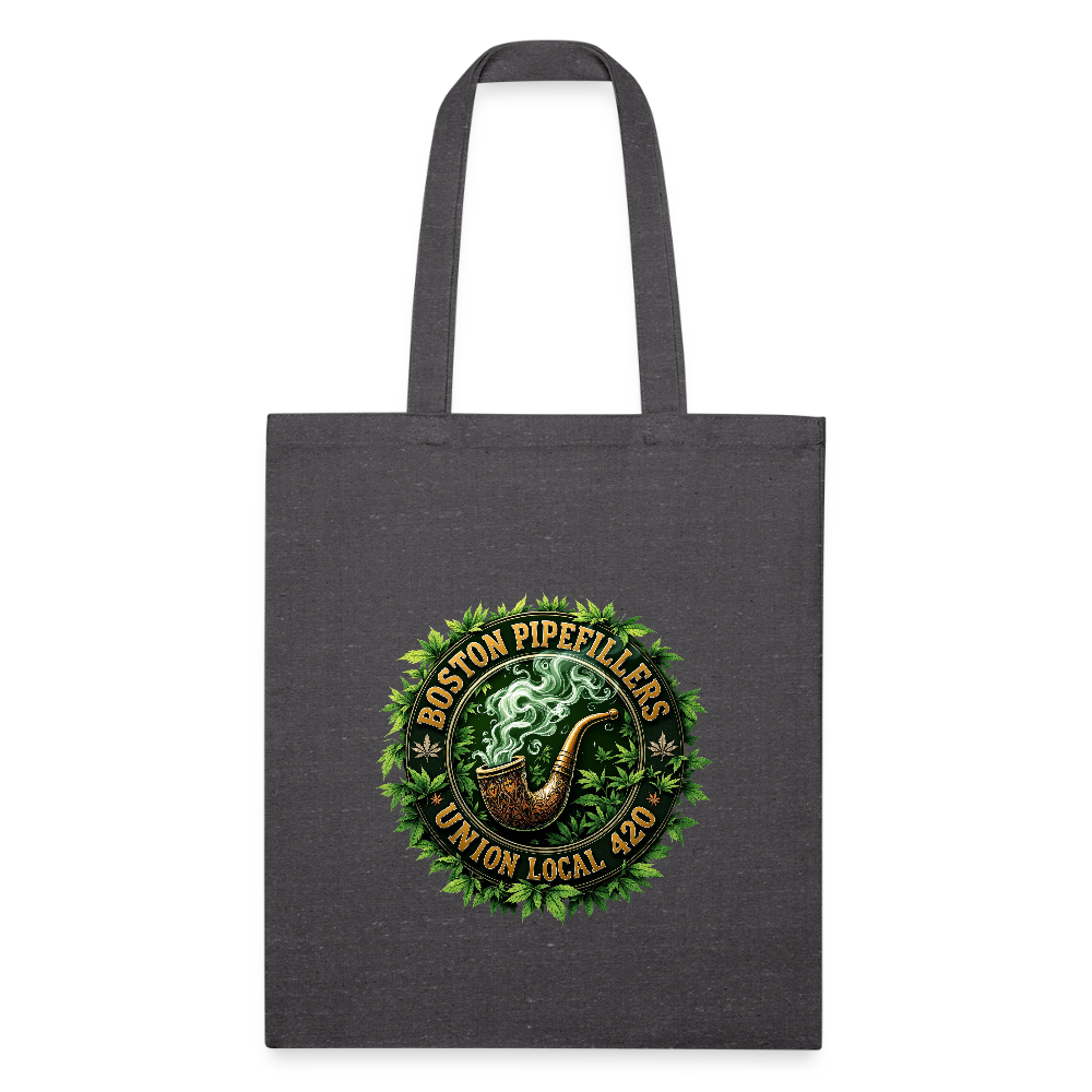 THE ORIGINAL BOSTON PIPEFILLERS UNION 420 Recycled Tote Bag - charcoal grey