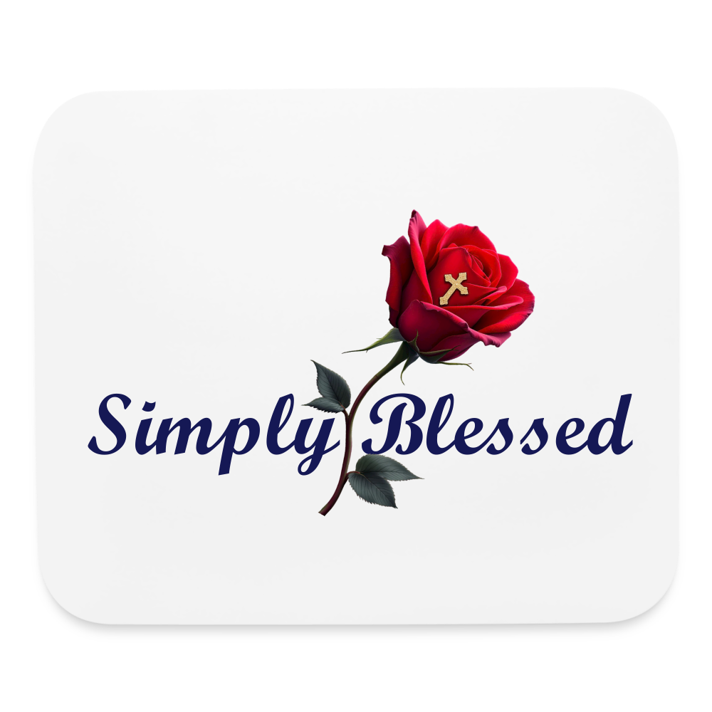 Simply Blessed Mouse pad Horizontal - white