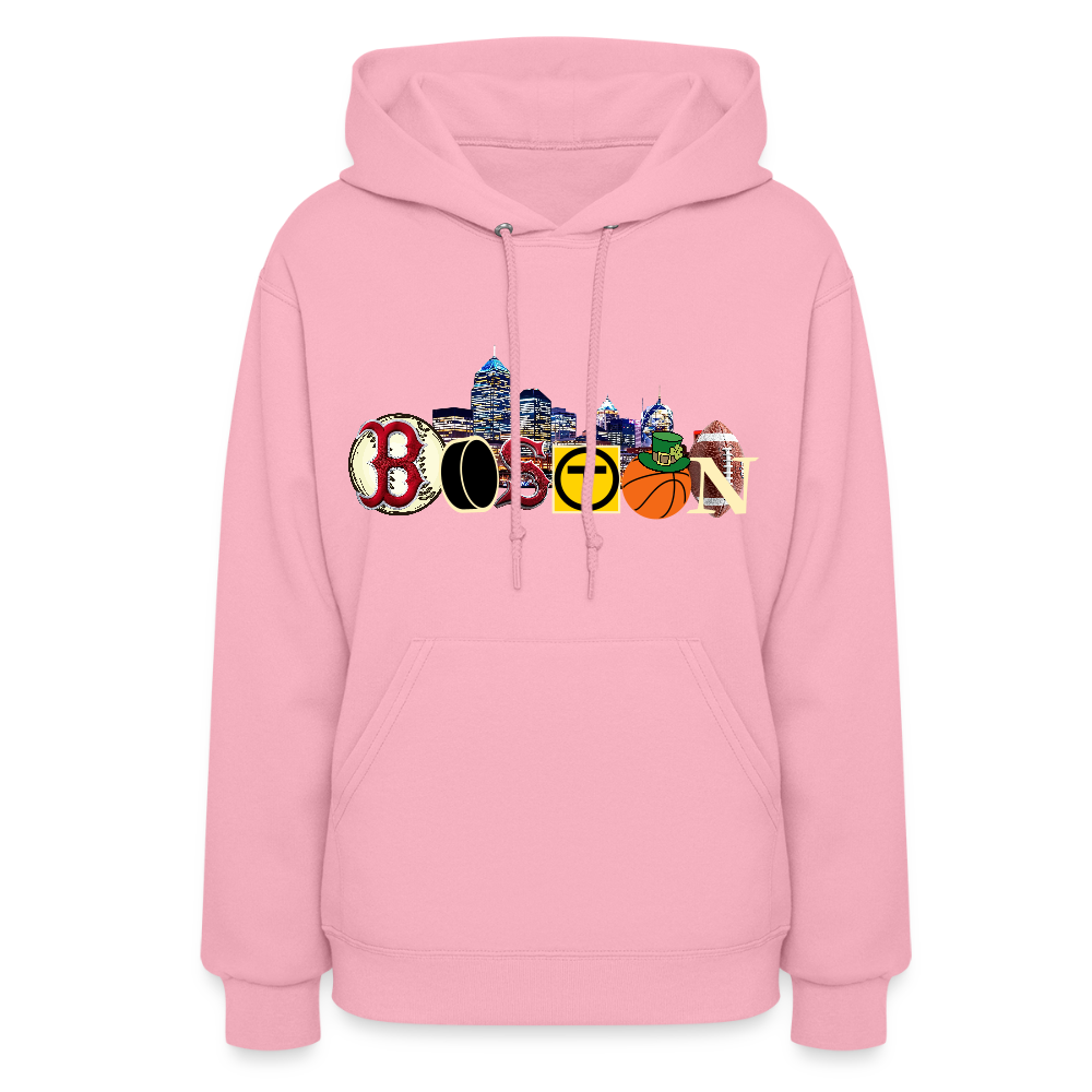 BOSTON SKYLINE Women's Hoodie - classic pink