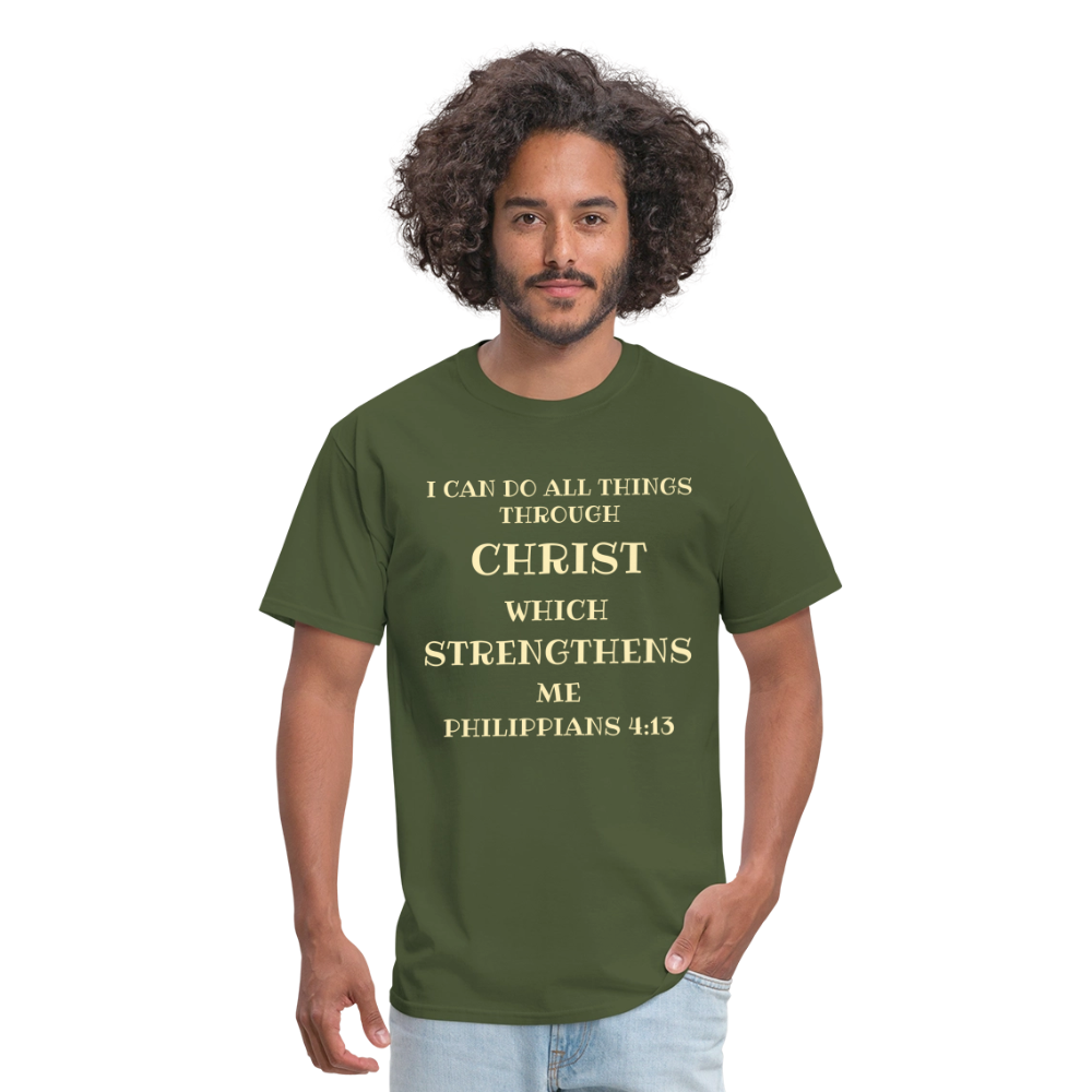 Philippians 4:13 Men's Unisex Classic T-Shirt - military green