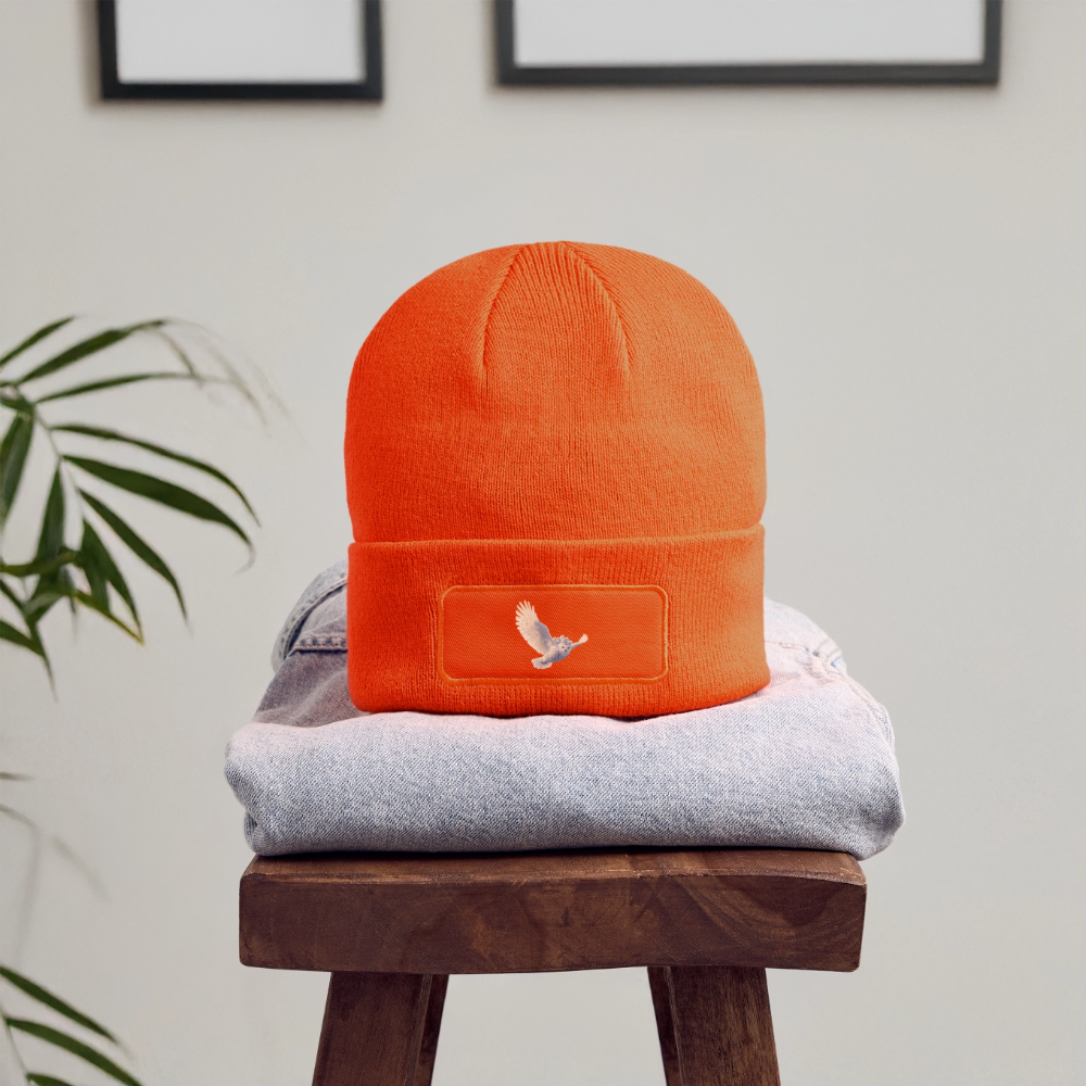 HOOTIE Patch Beanie - neon orange