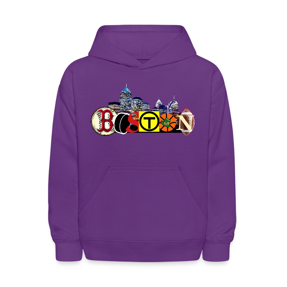 BOSTON SKYLINE Kids' Hoodie - purple