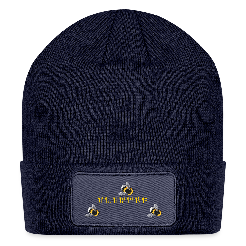 TRIPPLE B'S Patch Beanie - navy