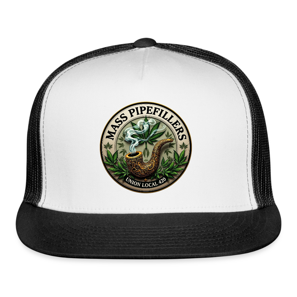 MASS PIPEFILLERS UNION LOCAL 420 Trucker Hat - white/black