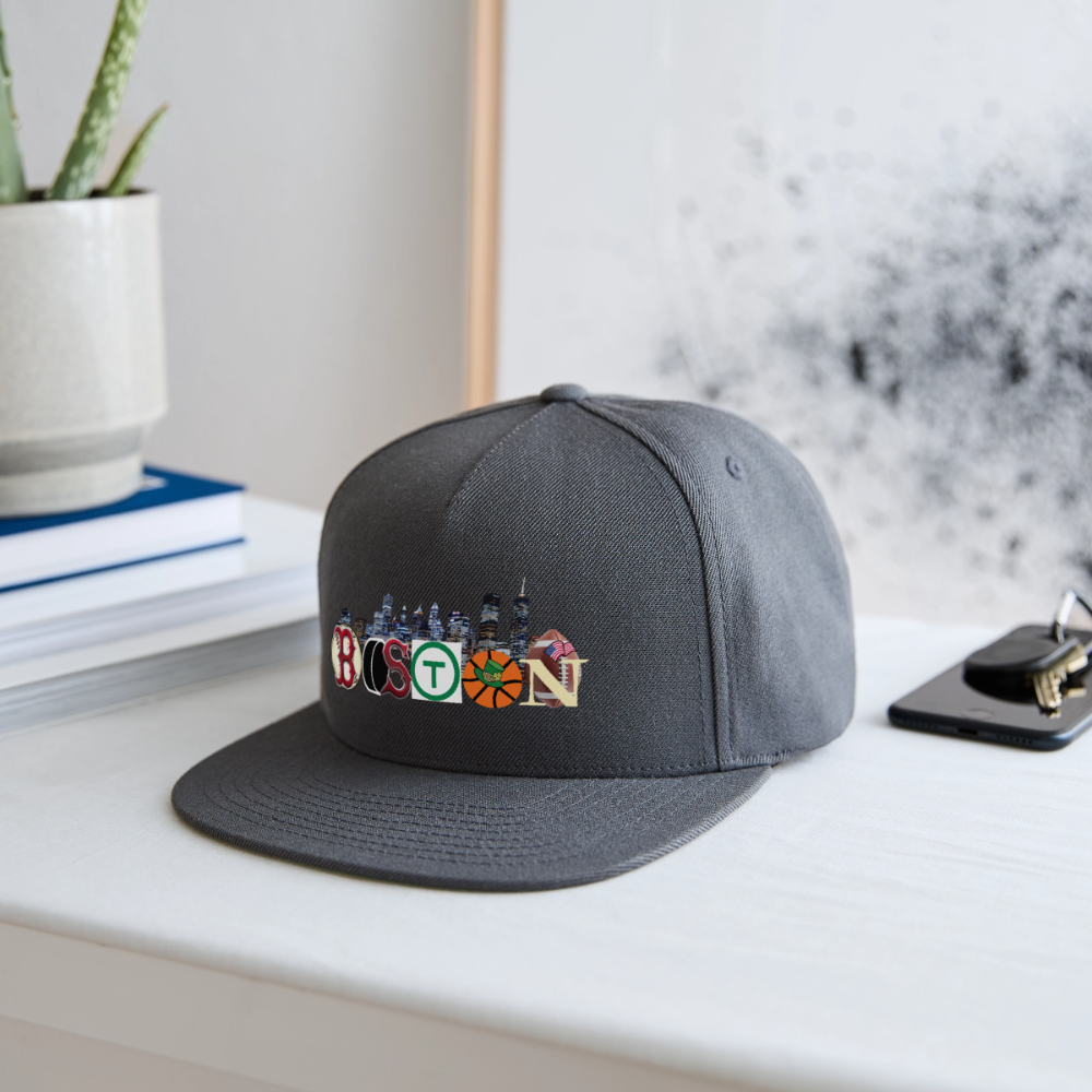 BOSTON SKYLINE AUTHENTIC Snapback Baseball Cap - dark grey