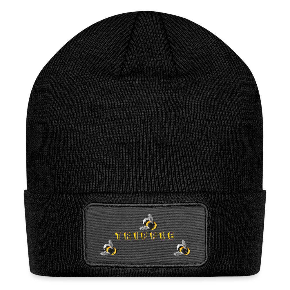 TRIPPLE B'S Patch Beanie - black