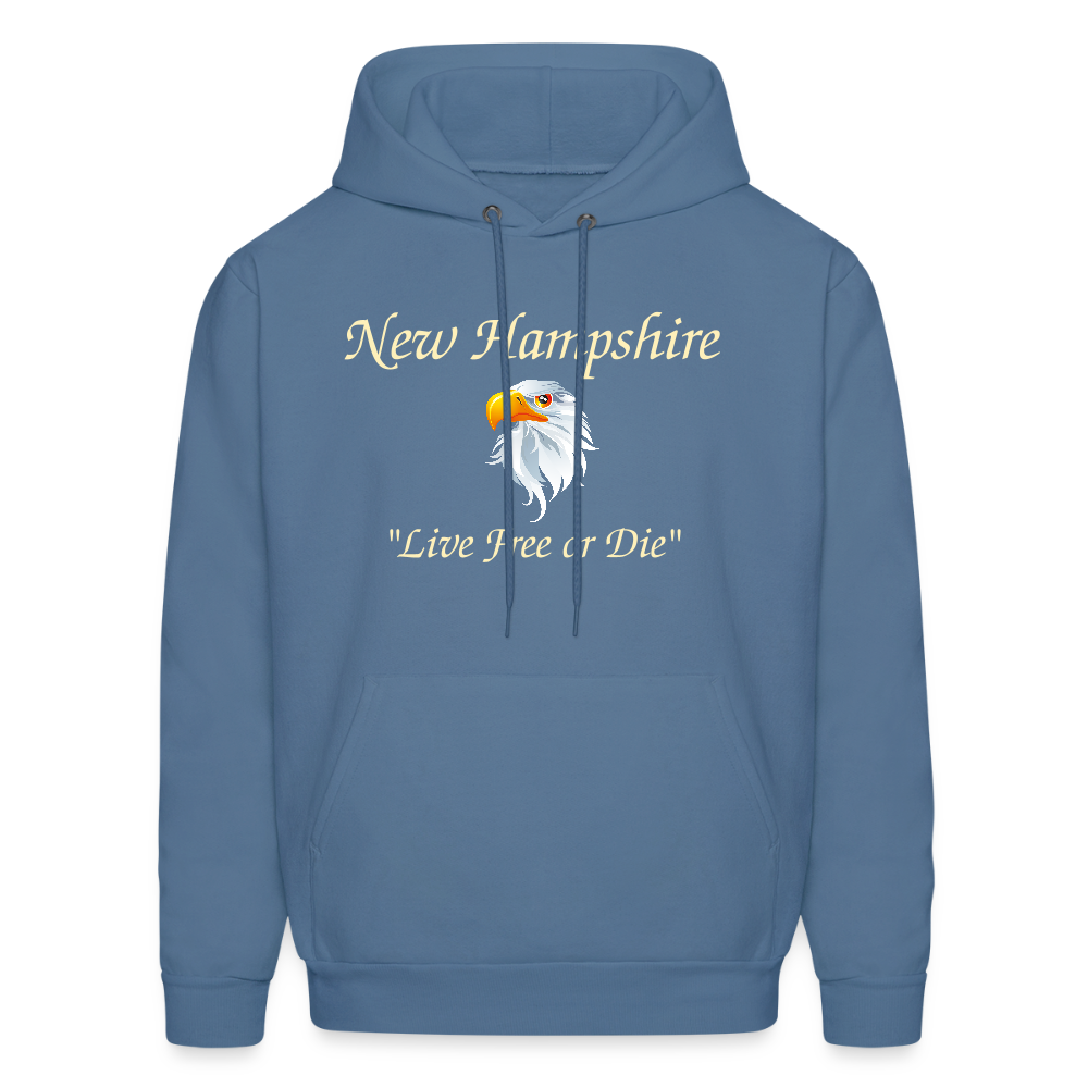 NH Live Free or Die Men's Hoodie - denim blue