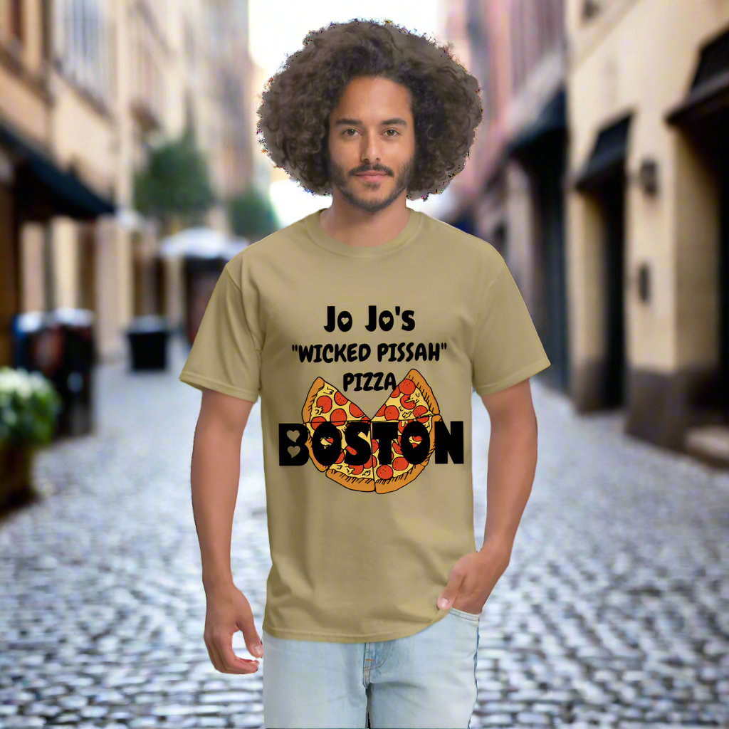 JoJo's WICKED PISSAH PIZZA BOSTON Hanes Unisex Classic T-ShirtUnisex Classic T-Shirt - khaki