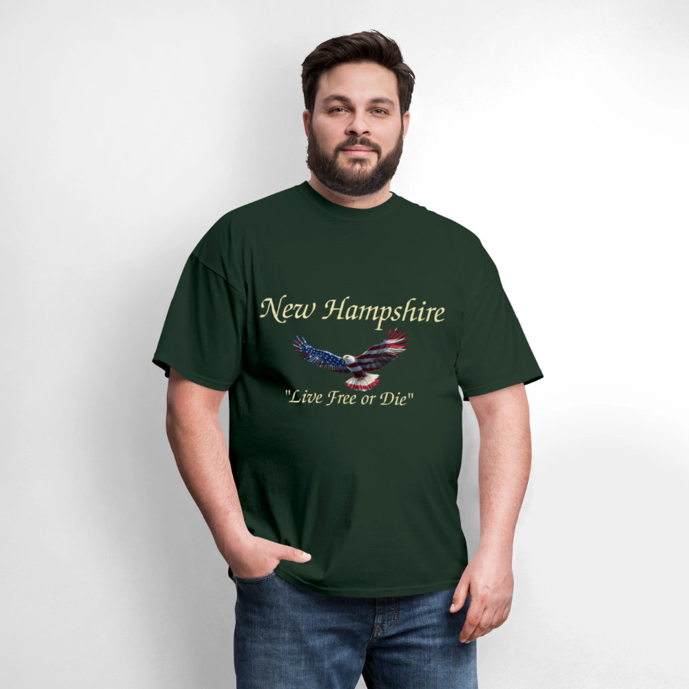 NH Live Free or Die Flying Eagle Unisex Classic T-Shirt - forest green