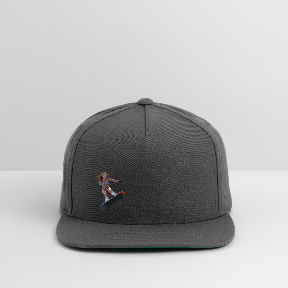 Snow Bunny 1 Authentic Snapback Baseball Cap - dark grey