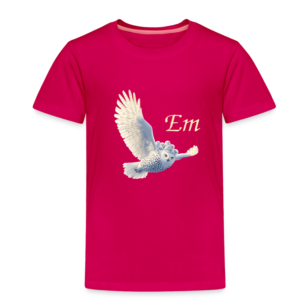 Em Snow Owl Toddler Premium T-Shirt - dark pink
