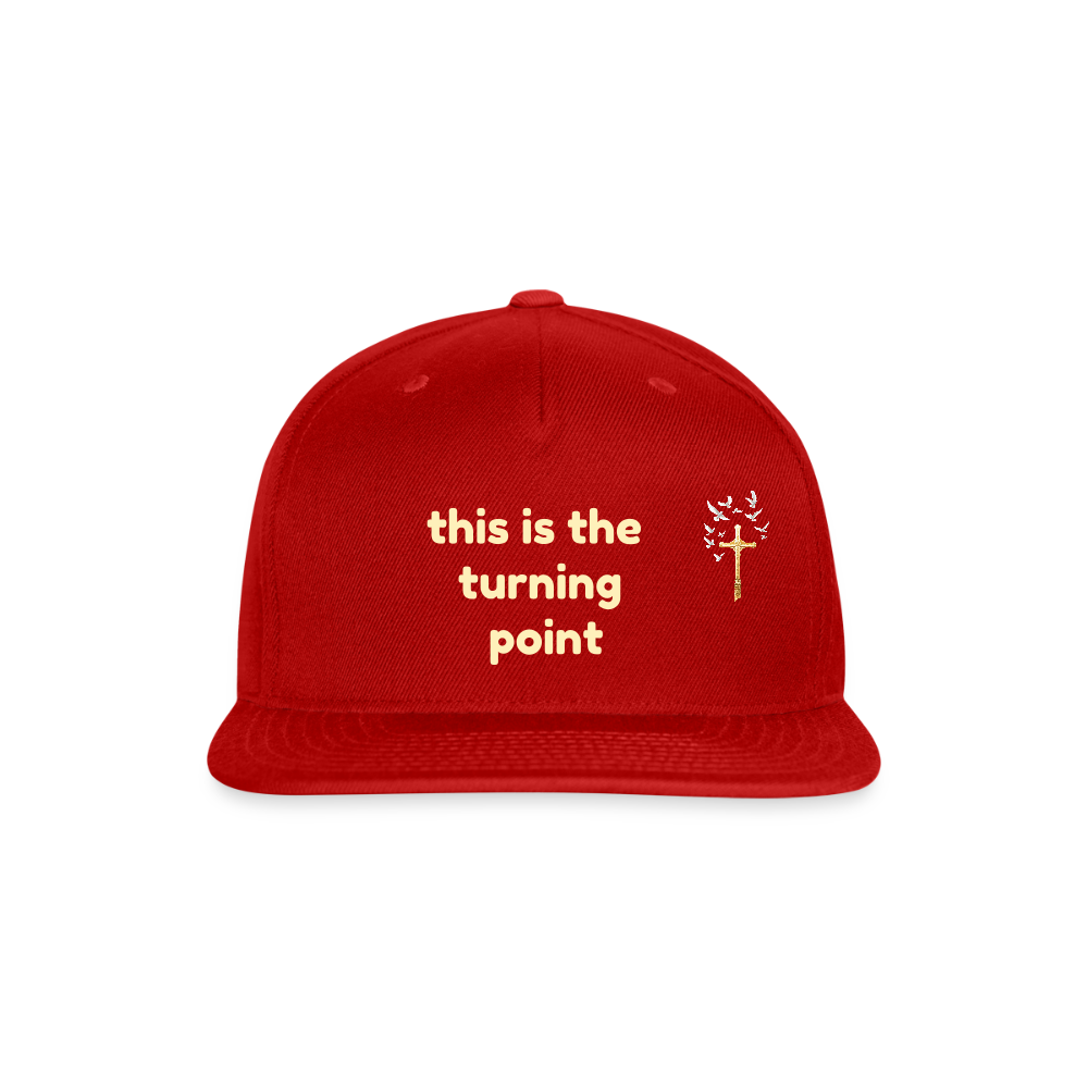 This is the Turning Point Snapback Baseball Cap - red