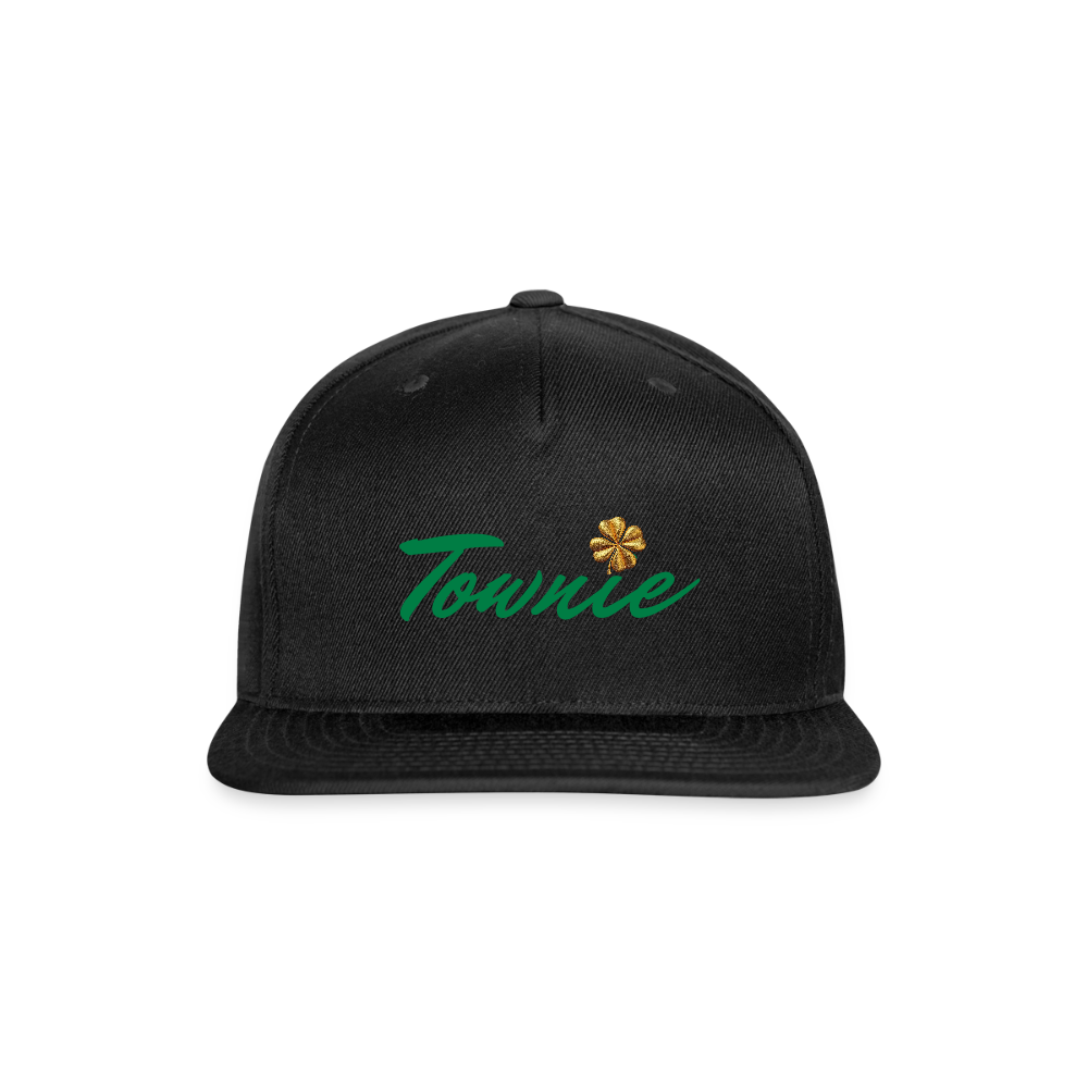 TOWNIE Snapback Baseball Cap - black