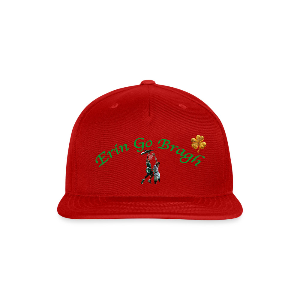 ERIN GO BRAGH GOLD Snapback Baseball Cap - red