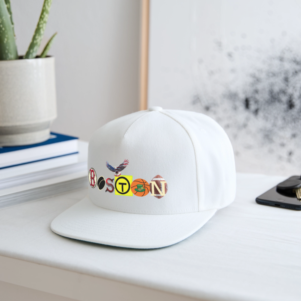 THE BOSTON / EAGLES Authentic Snapback Baseball Cap - white