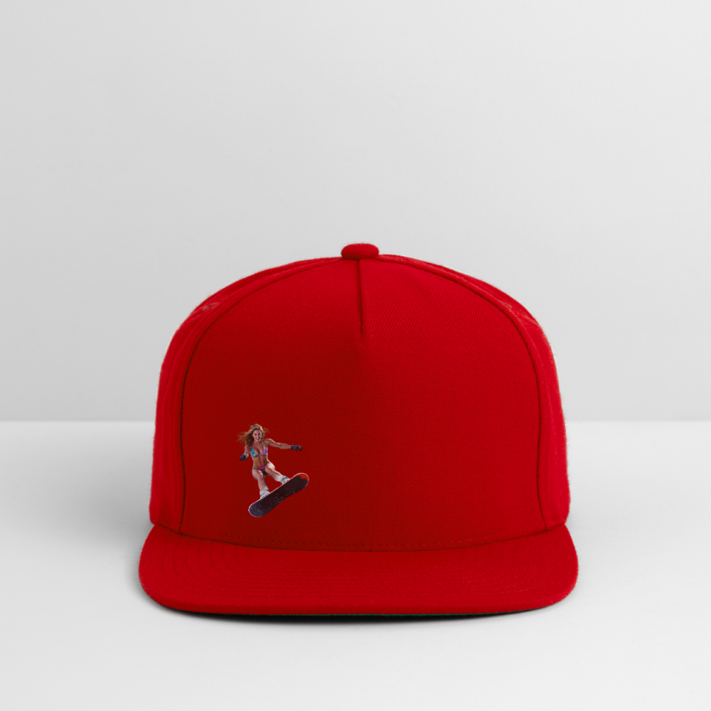 Snow Bunny 1 Authentic Snapback Baseball Cap - red
