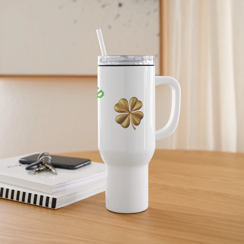O'HAMMERED 40oz Stainless Steel Travel Mug - white