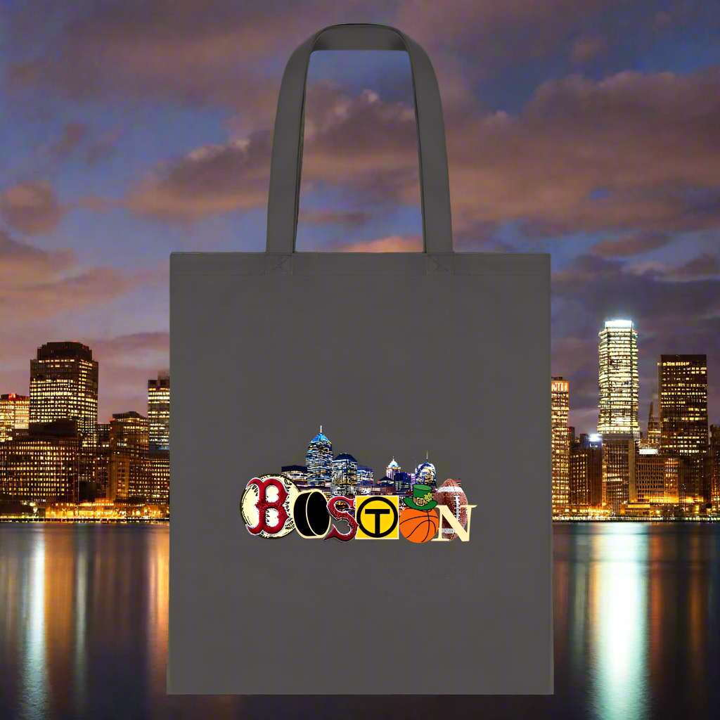 BOSTON SKYLINE Tote Bag - charcoal