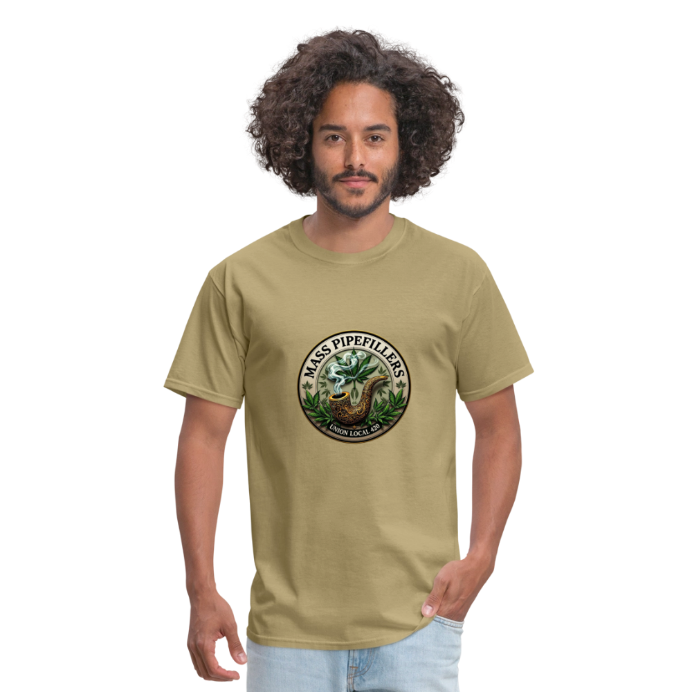 THE ORIGINAL MASS PIPEFILLERS UNION LOCAL 420 Unisex Classic T-Shirt - khaki