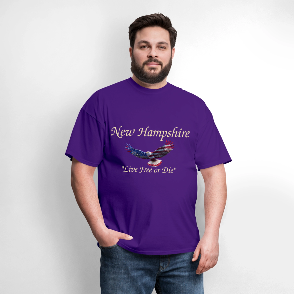 NH Live Free or Die Flying Eagle Unisex Classic T-Shirt - purple
