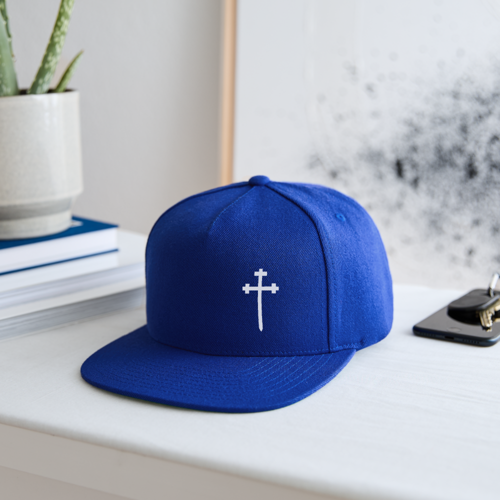 CROSS Snapback Baseball Cap - royal blue