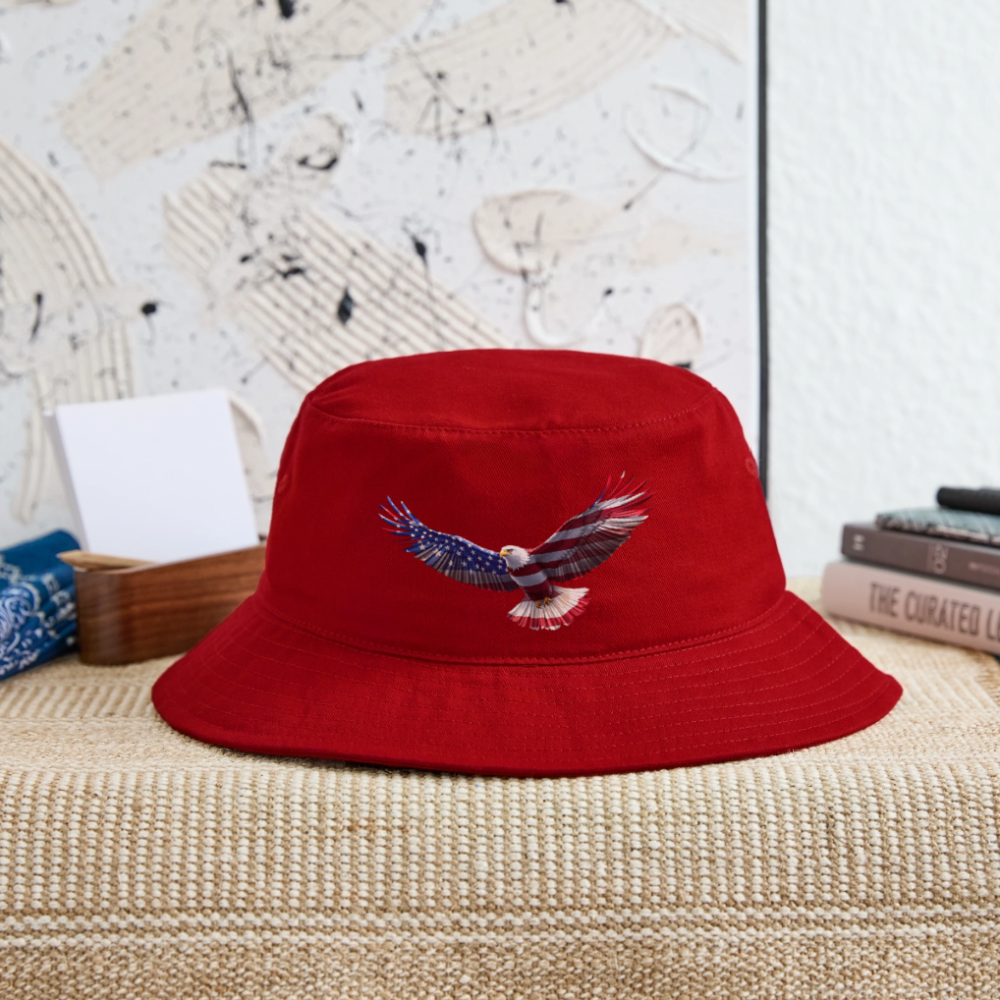 SOARING EAGLE Bucket Hat - red