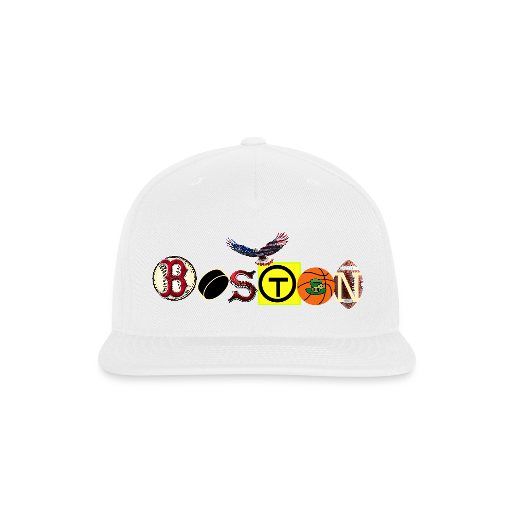 THE BOSTON / EAGLES Authentic Snapback Baseball Cap - white